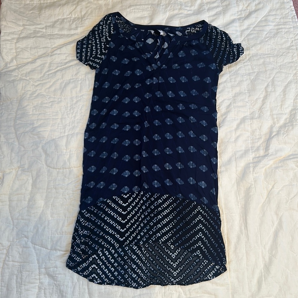 Velvet by graham & spencer high low light weight blue dress
